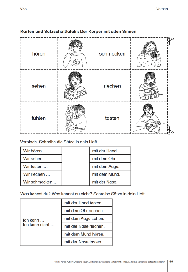 Material Deutsch Als Zweitsprache Grundschule Deutsch als Zweitsprache. Erste Schritte – Pfad 2: Adjektive, Verben